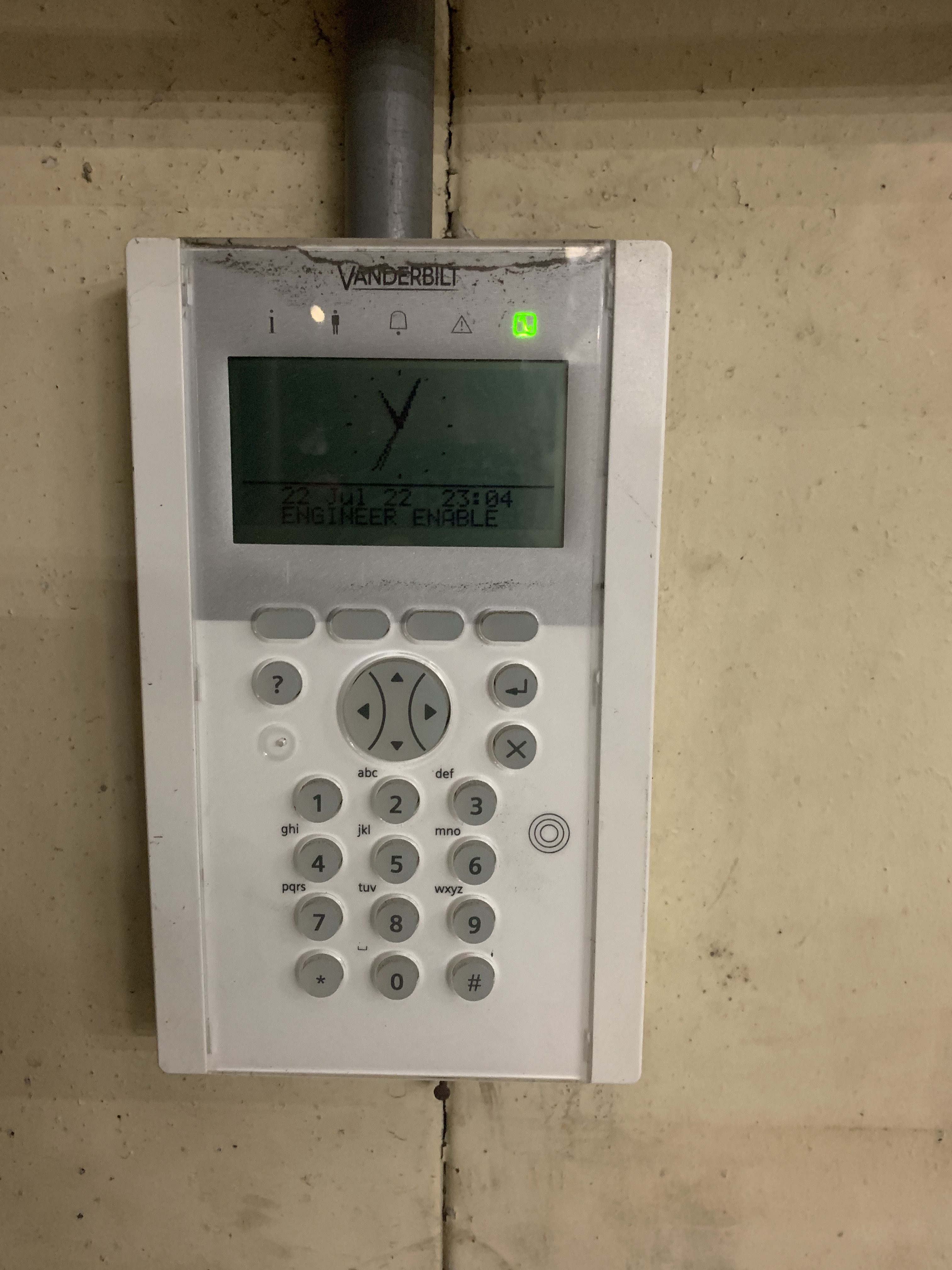 Vanderbilt bedienpaneel