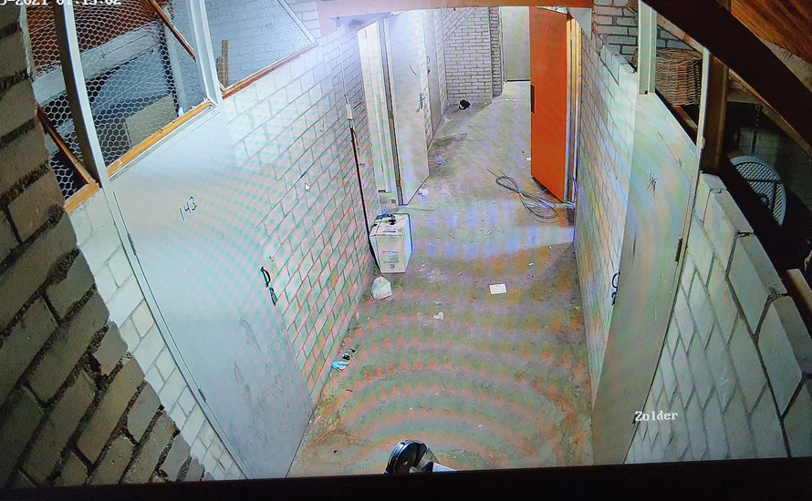 Camerabeeld portiek nachtzicht