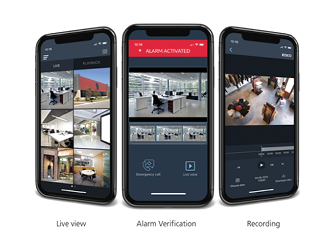 Hikvision-app op smartphone